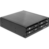 DeLOCK Telaio rimovibile 5,25″ per 4 x 2,5″ SATA HDD / SSD, Inquadramento Nero