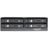 DeLOCK Telaio rimovibile 5,25″ per 4 x 2,5″ SATA HDD / SSD, Inquadramento Nero