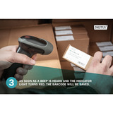 Digitus 1D 2D Desktop USB Barcode Scanner, Scanner di codici a barre Nero