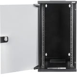 Digitus Alloggiamento a parete da 254 mm (10") - 312 x 300 mm (L x P), IT armadio Nero, Da parete, 12U, 30 kg, Lucchetti, Nero