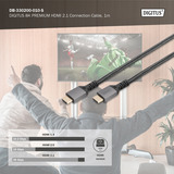 Digitus Cavo di collegamento HDMI Ultra High Speed, con Ethernet, UHD 8K Nero/grigio