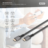 Digitus Cavo di collegamento HDMI Ultra High Speed, con Ethernet, UHD 8K Nero/grigio