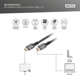 Digitus Cavo di collegamento HDMI Ultra High Speed, con Ethernet, UHD 8K Nero/grigio