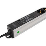 Digitus Multipresa PDU con profilo in alluminio, 9 vie, Ciabatta Nero/alluminio