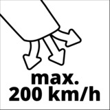 Einhell GP-LB 18/200 200 km/h rosso/Nero, Soffiatore portatile, 200 km/h, 670 m³/h, Nero, Rosso, Argento, Batteria, 2,16 kg
