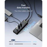 ICY BOX IB-AC6110a, Hub USB Nero
