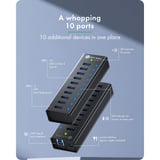 ICY BOX IB-AC6110a, Hub USB Nero