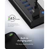 ICY BOX IB-AC6110a, Hub USB Nero