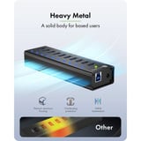 ICY BOX IB-AC6110a, Hub USB Nero