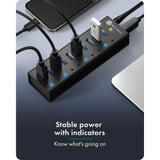 ICY BOX IB-AC6110a, Hub USB Nero