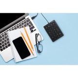 Kensington Tastierino numerico con cavo Nero, USB, 21, Laptop/PC, Nero