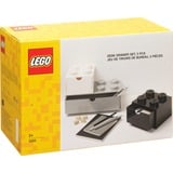 Room Copenhagen LEGO Cassetti per scrivania set da 3, Scatola di immagazzinaggio bianco