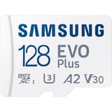 Samsung MicroSD EVO Plus 128 GB, Scheda di memoria bianco, 128 GB, MicroSDXC, UHS-I, 160 MB/s, Class 3 (U3), V30