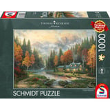Schmidt Spiele Thomas Kinkade Studios: Sera d'autunno al lago, Puzzle 