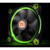Thermaltake Riing 14 Case per computer Ventilatore 14 cm Nero, Verde Nero/Verde, Ventilatore, 14 cm, 1400 Giri/min, 28,1 dB, 51,15 pdc/min, Nero, Verde