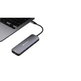 Verbatim CMH-08 USB tipo-C 5000 Mbit/s Argento, Docking station grigio, USB tipo-C, HDMI, USB 3.2 Gen 1 (3.1 Gen 1) Type-A, USB tipo-C, MicroSD (TransFlash), SD, 5000 Mbit/s, 30 Hz, Argento