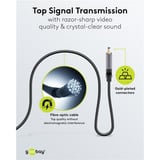 goobay Cavo HDMI ibrido ottico Ultra High-Speed (AOC) 8K / 60Hz Nero/grigio