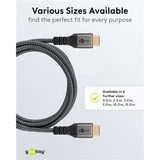 goobay Plus Cavo HDMI ad alta velocità con Ethernet, 4K @ 60Hz grigio