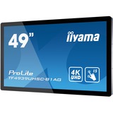 iiyama ProLite TF4939UHSC-B1AG Monitor PC 124,5 cm (49") 3840 x 2160 Pixel 4K Ultra HD LED Touch screen Multi utente Nero Nero, 124,5 cm (49"), 3840 x 2160 Pixel, 4K Ultra HD, LED, 8 ms, Nero