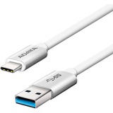 ADATA USB-C - USB 3.0, 1m cavo USB USB 3.2 Gen 1 (3.1 Gen 1) USB C USB A 5 Gbit/s Bianco bianco/Argento, 1m, 1 m, USB C, USB A, USB 3.2 Gen 1 (3.1 Gen 1), Maschio/Maschio, Bianco