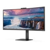 AOC V5 CU34V5CW LED display 86,4 cm (34") 3440 x 1440 Pixel Wide Quad HD Nero, Monitor LED Nero, 86,4 cm (34"), 3440 x 1440 Pixel, Wide Quad HD, LED, 1 ms, Nero