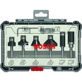 Bosch 2607017468 Set di punte 6 pz, Fresa Set di punte, 6 mm, 6 pz, 51, 55, 54, 56, 65, 65 mm, 10, 13, 13, 16, 25, 25 mm, 19, 25, 25, 35, 13, 16 mm