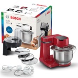 Bosch Serie 2 MUM robot da cucina 700 W 3,8 L Rosso rosso, 3,8 L, Rosso, Pulsanti, 2,4 kg, 1,7 kg, 1,1 m