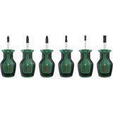 Bosch Set di cacciaviti corti, 6 pezzi, Cacciavite verde/Nero