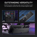 Corsair CC-9011306-WW, Monitor LCD Nero