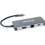 D-Link DUB-2335 replicatore di porte e docking station per laptop Cablato USB tipo-C Grigio Cablato, USB tipo-C, 10,100,1000 Mbit/s, 10BASE-T, 100BASE-TX, 1000BASE-T, IEEE 802.3, IEEE 802.3ab, IEEE 802.3u, Grigio
