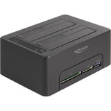DeLOCK Docking station doppia per 2 x SATA HDD / SSD Nero