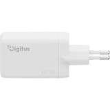 Digitus Caricatore USB GaN 67W, 2x USB-C, 1x USB-A, Caricabatterie 