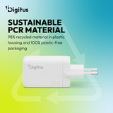 Digitus Caricatore USB GaN 67W, 2x USB-C, 1x USB-A, Caricabatterie 