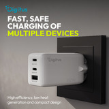 Digitus Caricatore USB GaN 67W, 2x USB-C, 1x USB-A, Caricabatterie 