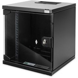 Digitus Custodia per montaggio a parete 254 mm (10") - 312x300 mm (LxP), IT armadio Nero, Da parete, 6U, 30 kg, Lucchetti, 5,33 kg, Nero