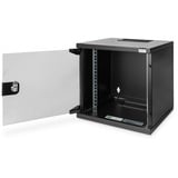 Digitus Custodia per montaggio a parete 254 mm (10") - 312x300 mm (LxP), IT armadio Nero, Da parete, 6U, 30 kg, Lucchetti, 5,33 kg, Nero