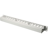 Digitus Pannello passacavi con copertura rimovibile per armadi da 483 mm (19"), 1HE grigio, 1HE, Grigio, Cina, 490 mm, 80 mm, 1960 cm³, 753,125 g