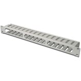 Digitus Pannello passacavi con copertura rimovibile per armadi da 483 mm (19"), 1HE, Instradamento dei cavi grigio, 1HE, Grigio, Cina, 490 mm, 80 mm, 1960 cm³, 753,125 g