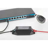 Digitus Ripetitore Gigabit Ethernet PoE+, 802.3at 22 W, Ripetitore PoE Nero