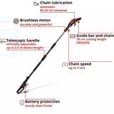 EINHELL Potatore professionale a batteria GP-LC 18/20 Li T BL-Solo, 18Volt rosso/Nero