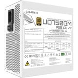GIGABYTE GP-UD750GM PG5 ICE, Alimentatore PC bianco