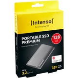 Intenso 128GB Premium Antracite antracite, 128 GB, 1.8", USB tipo A, 3.2 Gen 1 (3.1 Gen 1), 320 MB/s, Antracite