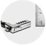 Kensington Lucchetto per laptop con combinazione Slim NanoSaver, Castello Nero/Argento, 1,8 m, Kensington, Chiave, Nero