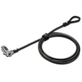 Kensington Lucchetto per laptop con combinazione Slim NanoSaver®, Castello Nero/Argento, 1,8 m, Kensington, Chiave, Nero