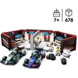 LEGO Garage con monoposto Mercedes-AMG e Alpine F1®, Giochi di costruzione Set da costruzione, 7 anno/i, Plastica, 678 pz, 1,31 kg