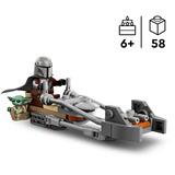 LEGO Star Wars Il Mandaloriano e Grogu sulla loro Speeder Bike, Giochi di costruzione 