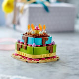 LEGO Torta di compleanno, Giochi di costruzione Giocattolo con 10 Candeline, Glassa, Fiori Colorati, Regalo per Bambini da 7 Anni, Set da costruzione, 7 anno/i, Plastica, 219 pz, 237 g