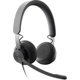 Logitech Zone Wired MS Teams, Headset grigio/Nero