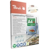Peach 510970 pellicola per plastificatrice 100 pz, Film Trasparente, A4, 100 pz