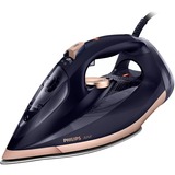 Philips Azur Ferro da stiro a vapore continuo 55 g/min Nero/Oro rosè, Ferro a vapore, Piastra soletta SteamGlide Elite, 3 m, 250 g/min, Nero, Oro, 55 g/min